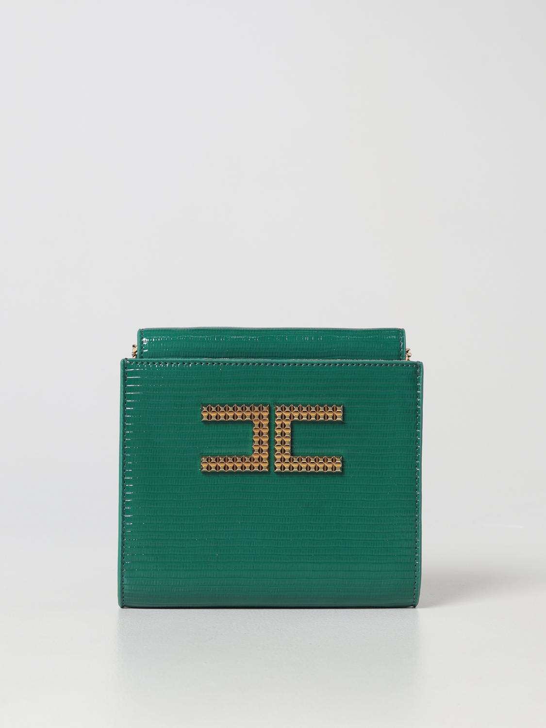 ELISABETTA FRANCHI: Clutch women Green Elisabetta Franchi mini - Main Image