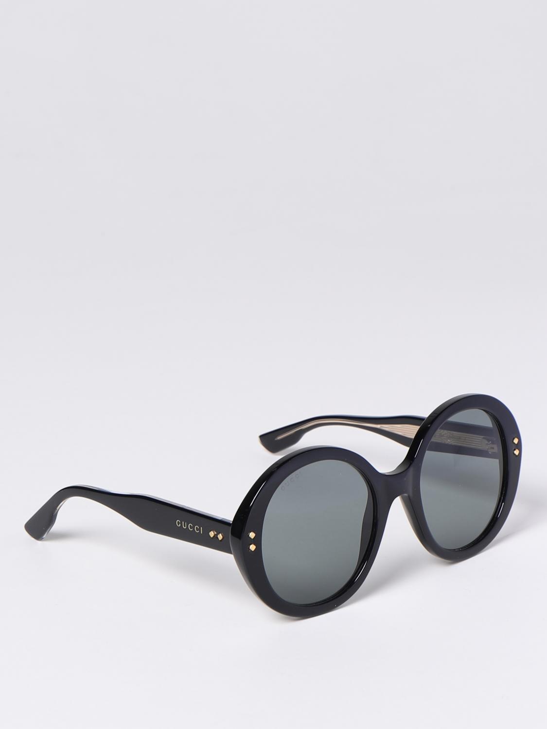 GUCCI OCCHIALI DA SOLE: Occhiali da sole Gucci in acetato, Nero - Img 1