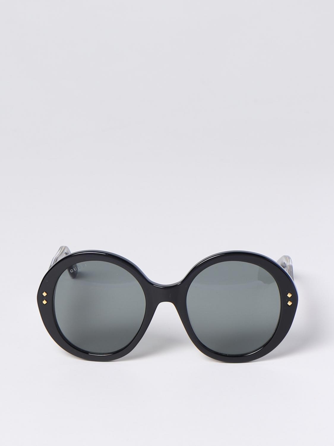 GUCCI OCCHIALI DA SOLE: Occhiali da sole Gucci in acetato, Nero - Img 2