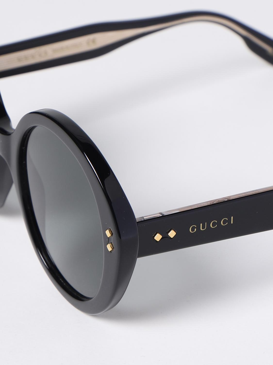GUCCI OCCHIALI DA SOLE: Occhiali da sole Gucci in acetato, Nero - Img 4