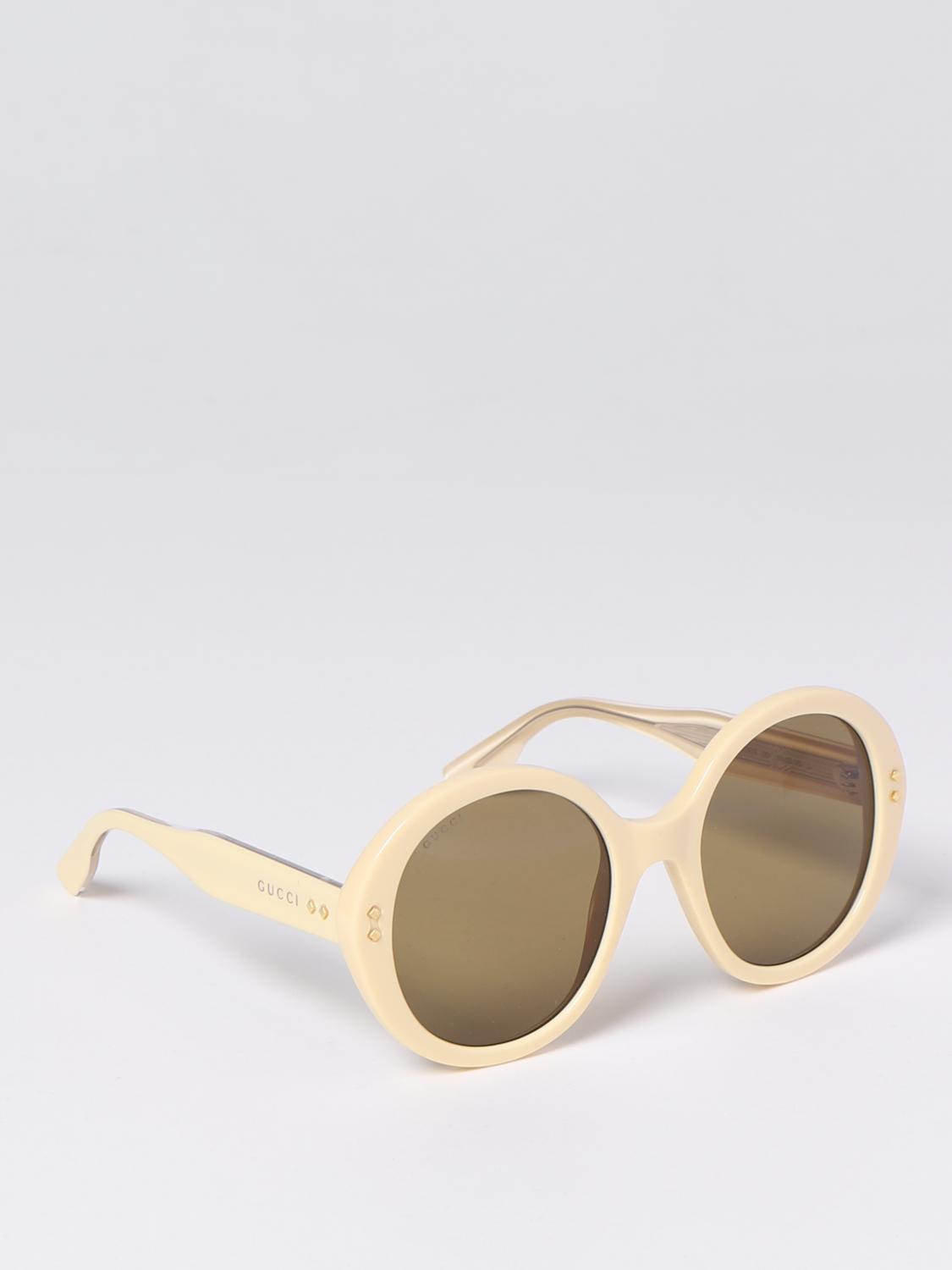 GUCCI OCCHIALI DA SOLE: Occhiali da sole Gucci in acetato, Giallo - Img 1