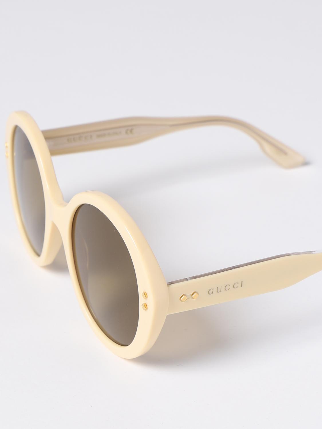 サングラス GUCCI Woman Sunglasses Yellow GG1081S 004 New Gucci Round Women's Sunglasses GG1081S 004 Yellow 54mm