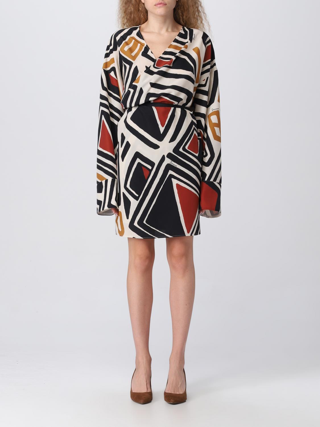 ワンピース DSQUARED2 Woman Dress Multicolor S72CV0338S76473 001S Dsquared2 Women's Multi-Color Shirt A-Line Dress