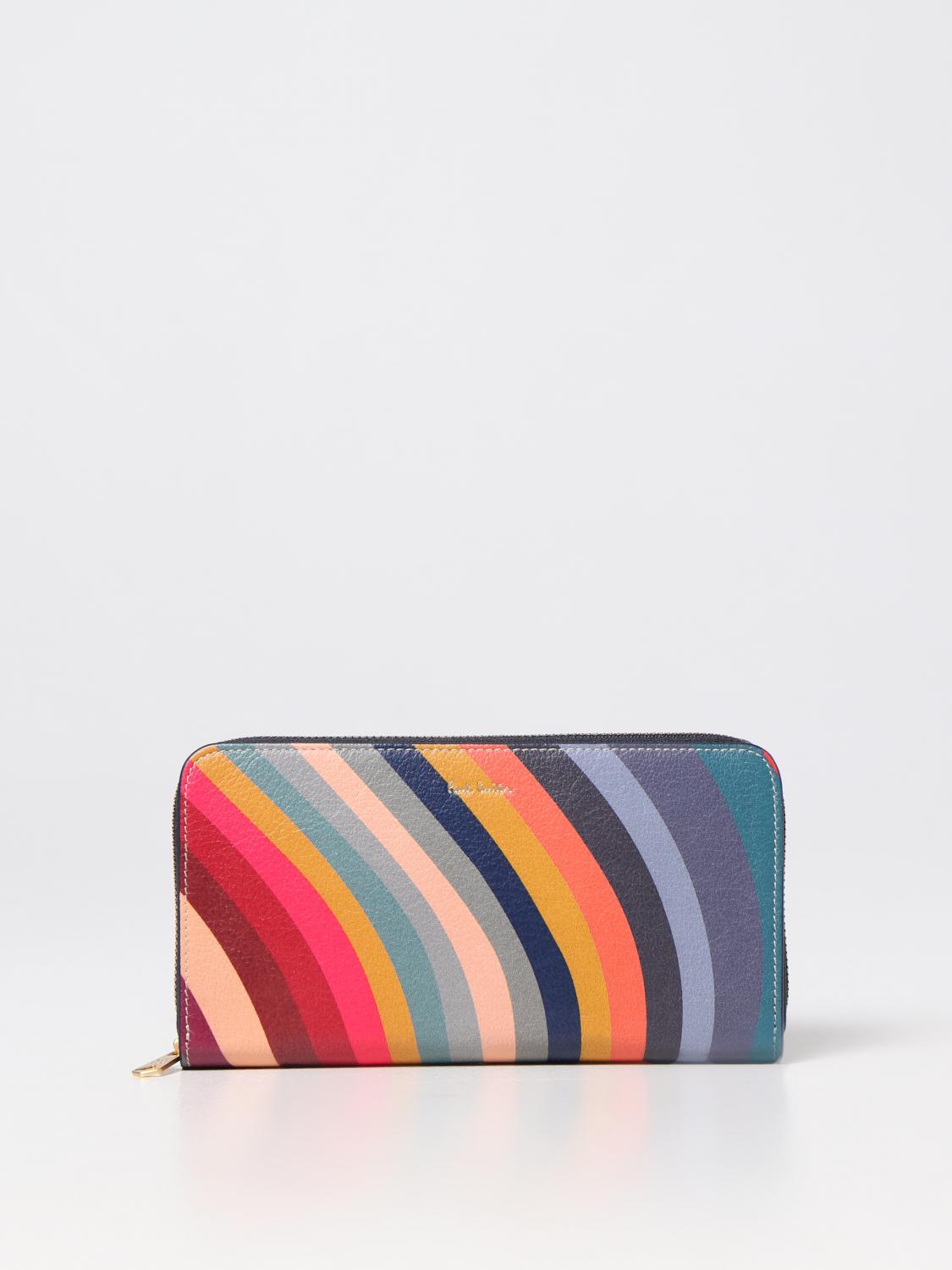 PAUL SMITH GELDBÖRSE: Geldbörse aus mehrfarbigem genarbtem Leder Paul Smith, Bunt - Img 1
