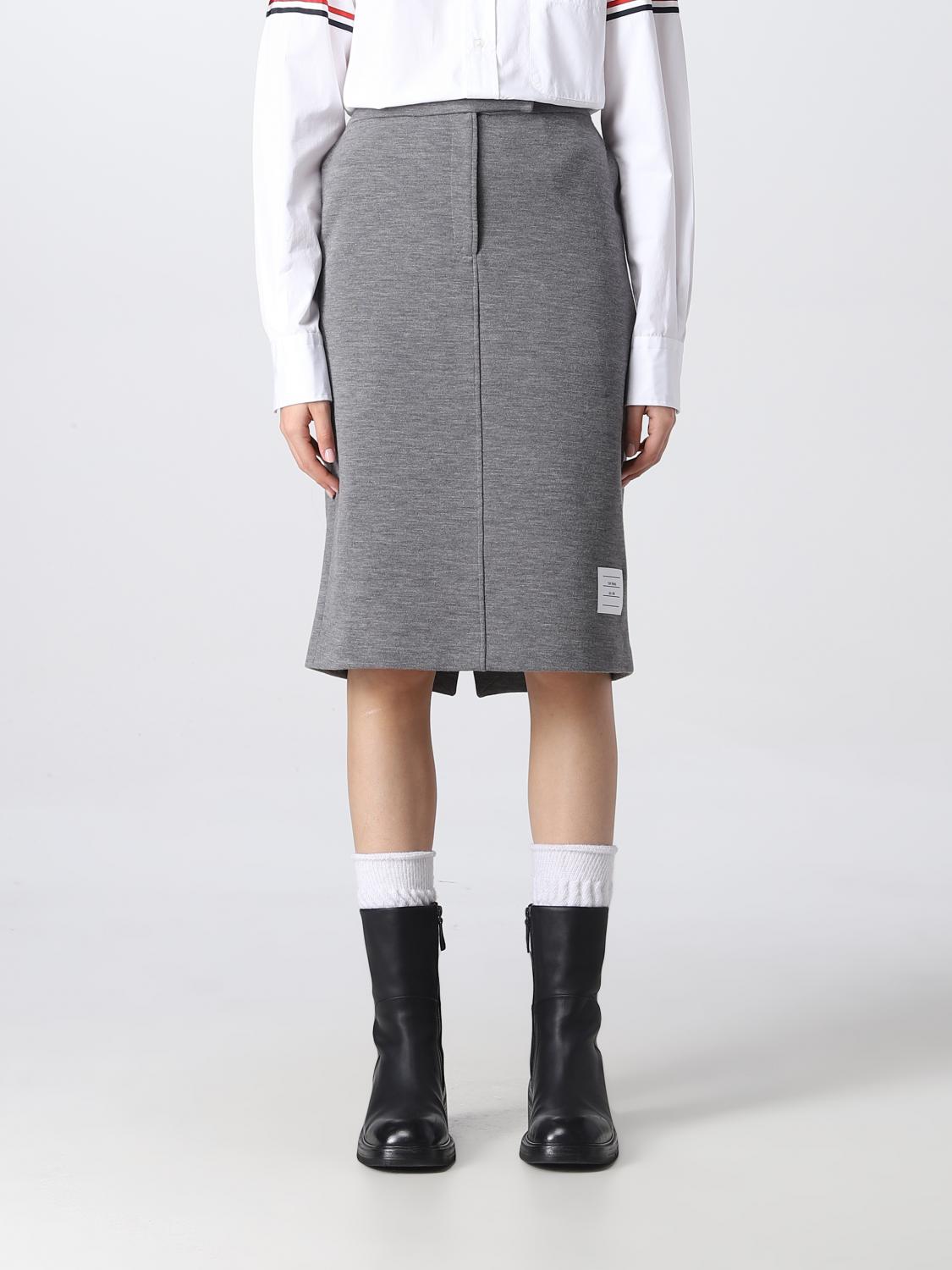 THOM BROWNE: Skirt women - Grey | Thom Browne skirt