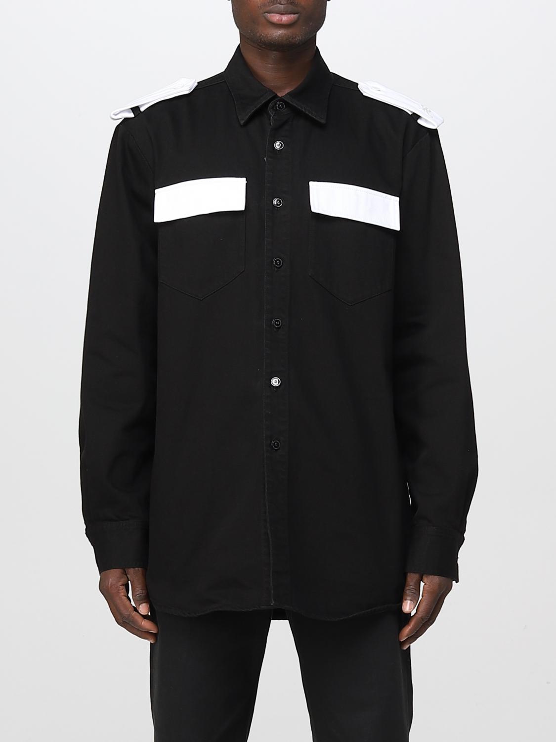 RAF SIMONS: Shirt men - Black | Raf Simons shirt 222M245 online at