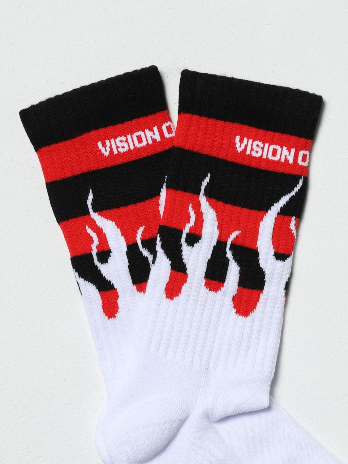 VISION OF SUPER CALZE: Calze Vision Of Super in cotone stretch, Bianco - Img 2