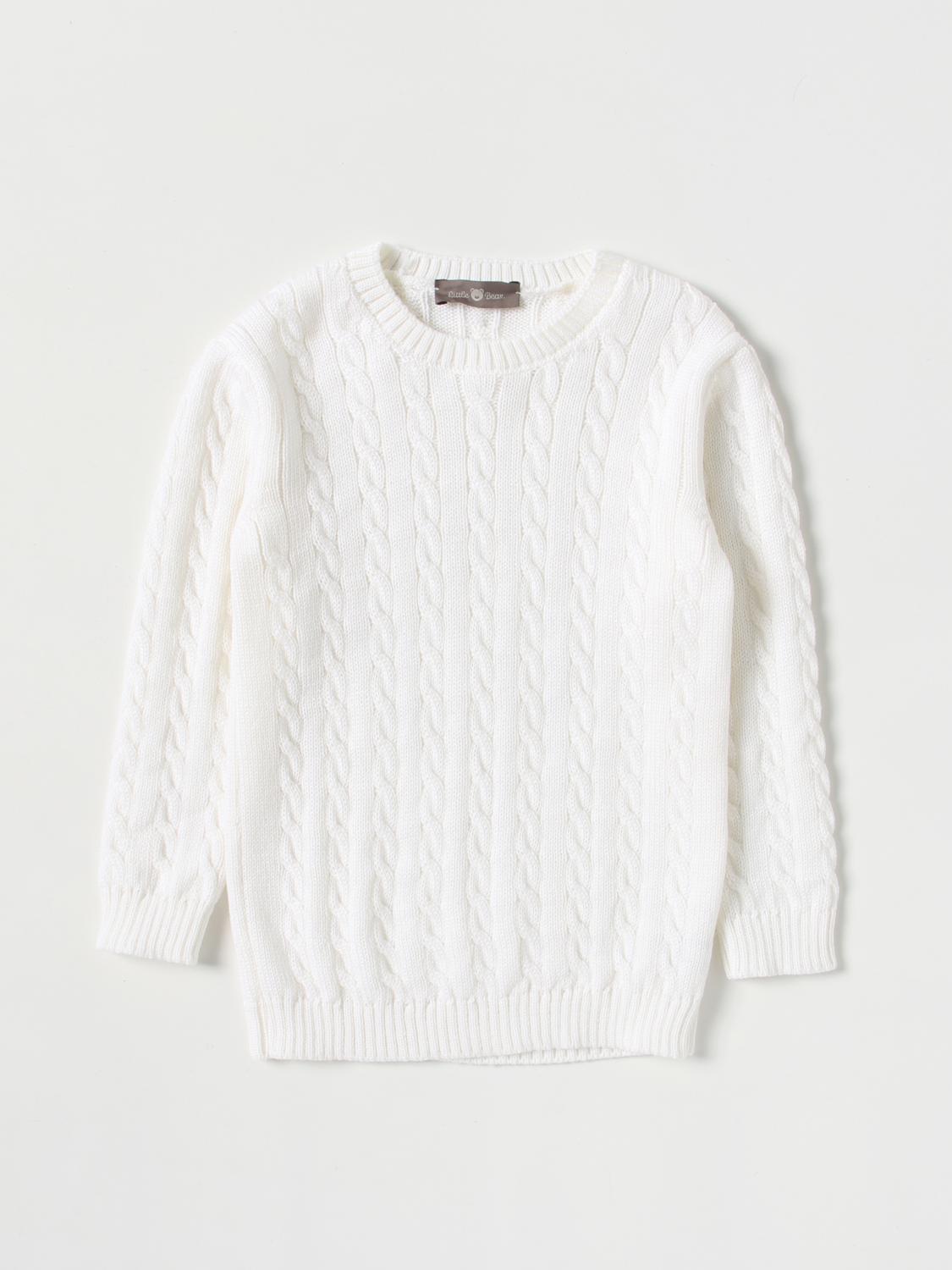 LITTLE BEAR SWEATER: Sweater kids Little Bear, Ivory - Img 1
