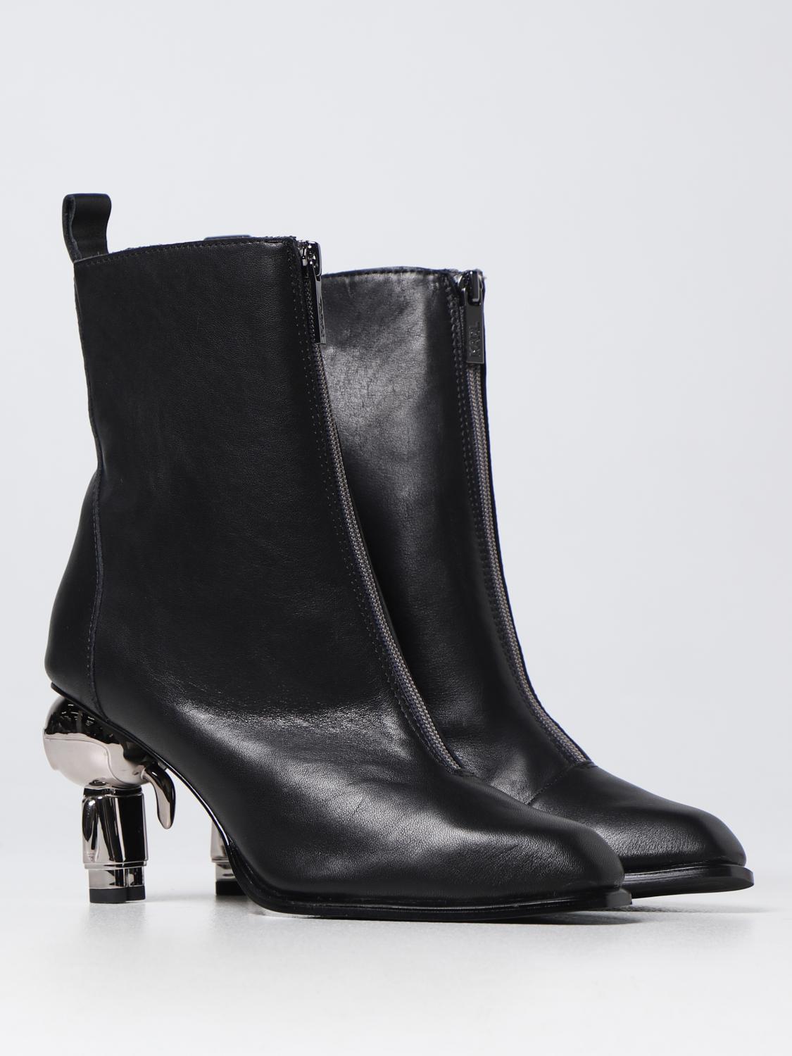 KARL LAGERFELD STIVALI: Stivaletto Ikon Karl Lagerfeld in pelle, Nero - Img 2