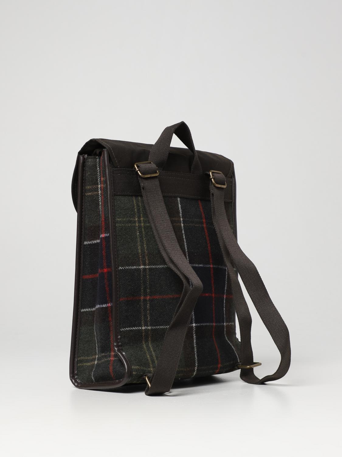 BARBOUR ZAINO: Zaino Whitley Barbour in misto tessuto sintetico e lana, Verde - Img 2