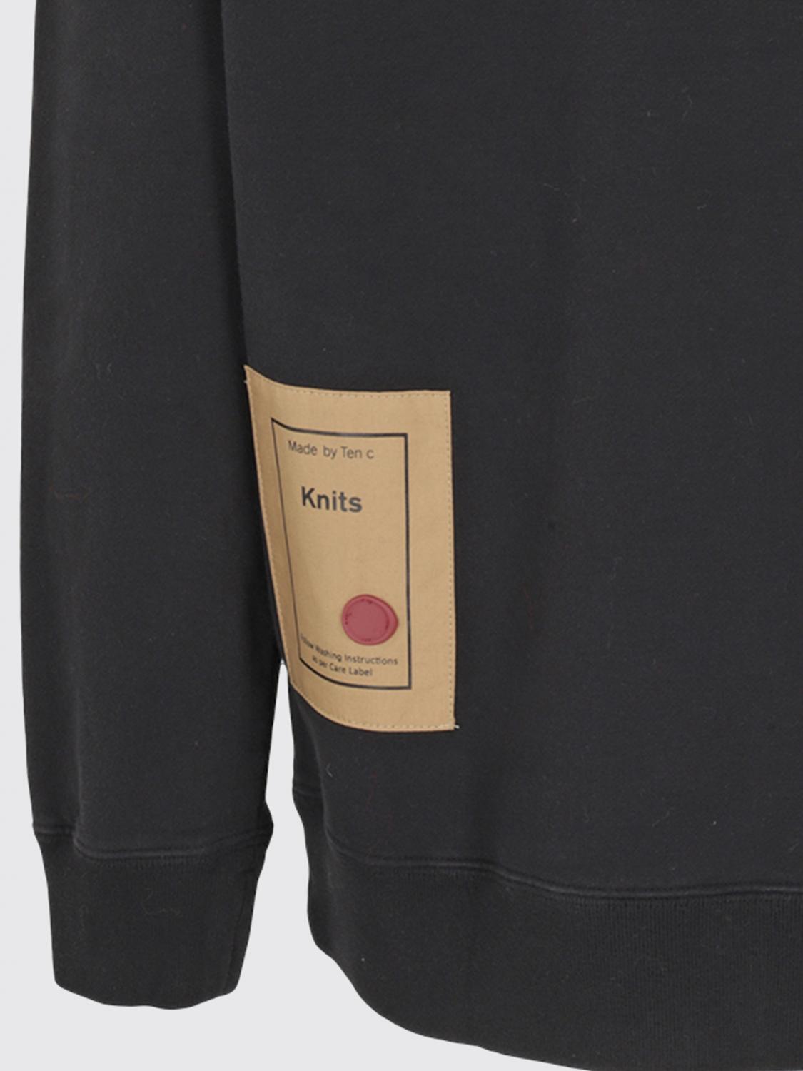 TEN C SWEATSHIRT: Coat men Ten C, Black - Img 3