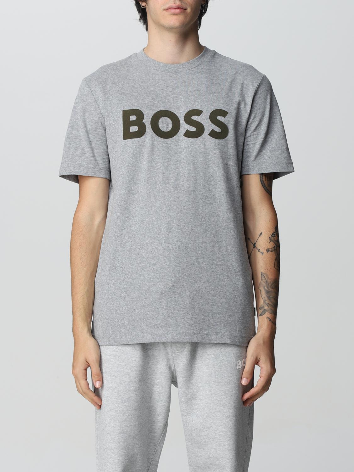 BOSS T-SHIRT: T-shirt men Boss, Silver - Img 1