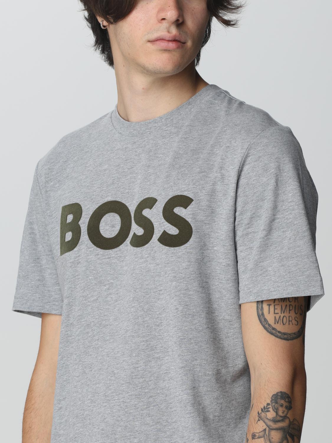 BOSS T-SHIRT: T-shirt men Boss, Silver - Img 4