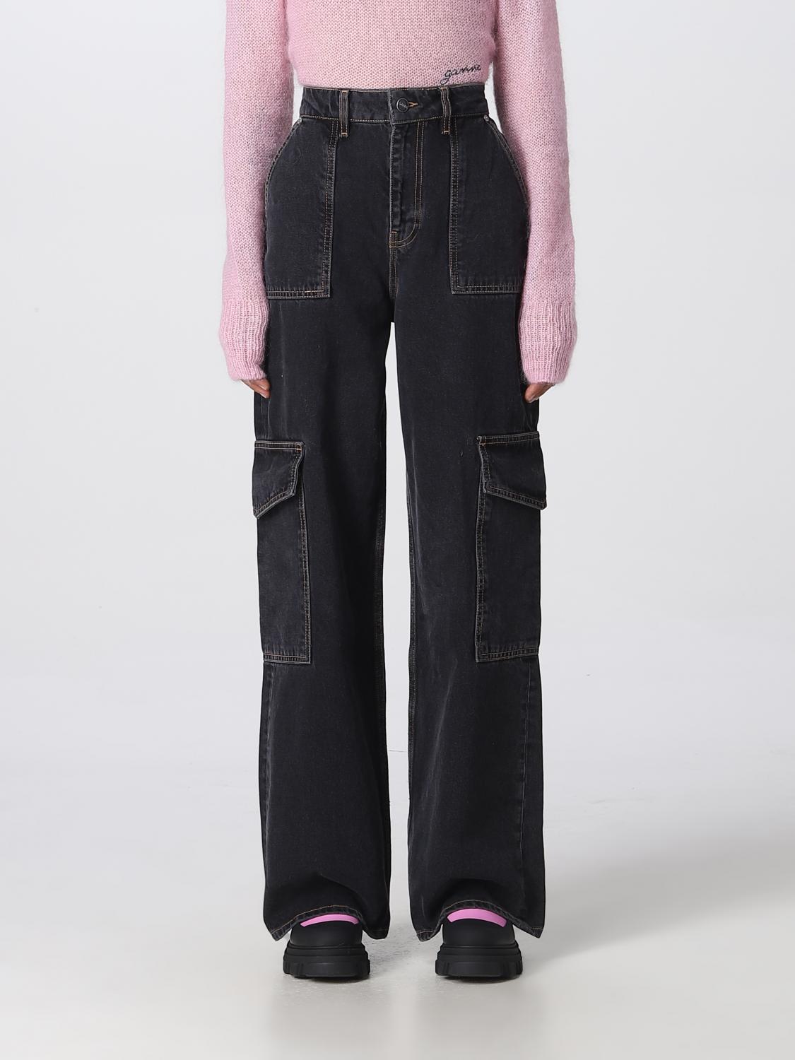 GANNI JEANS: Ganni high-waisted jeans, Black - Img 1