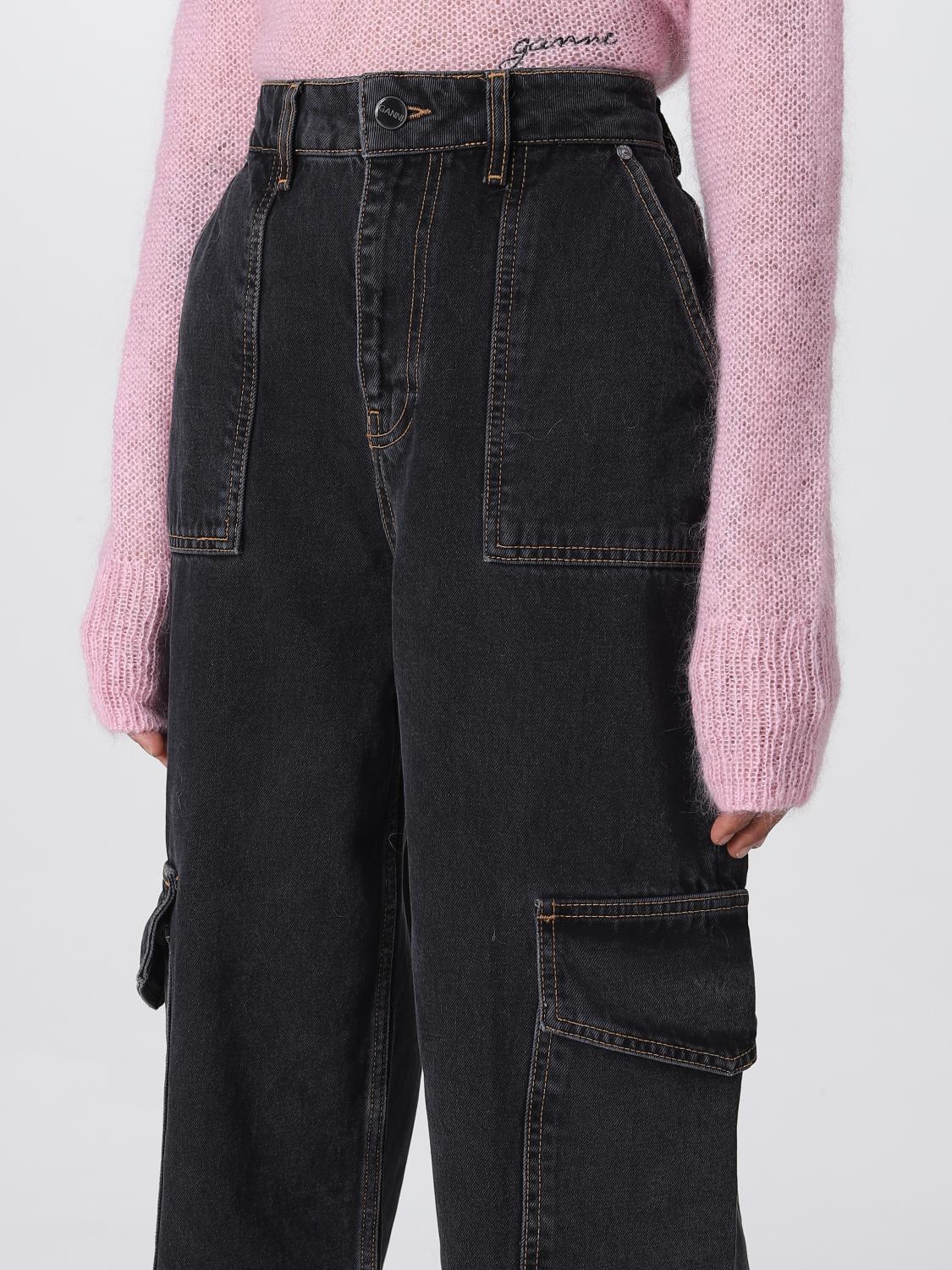 GANNI JEANS: Ganni high-waisted jeans, Black - Img 4