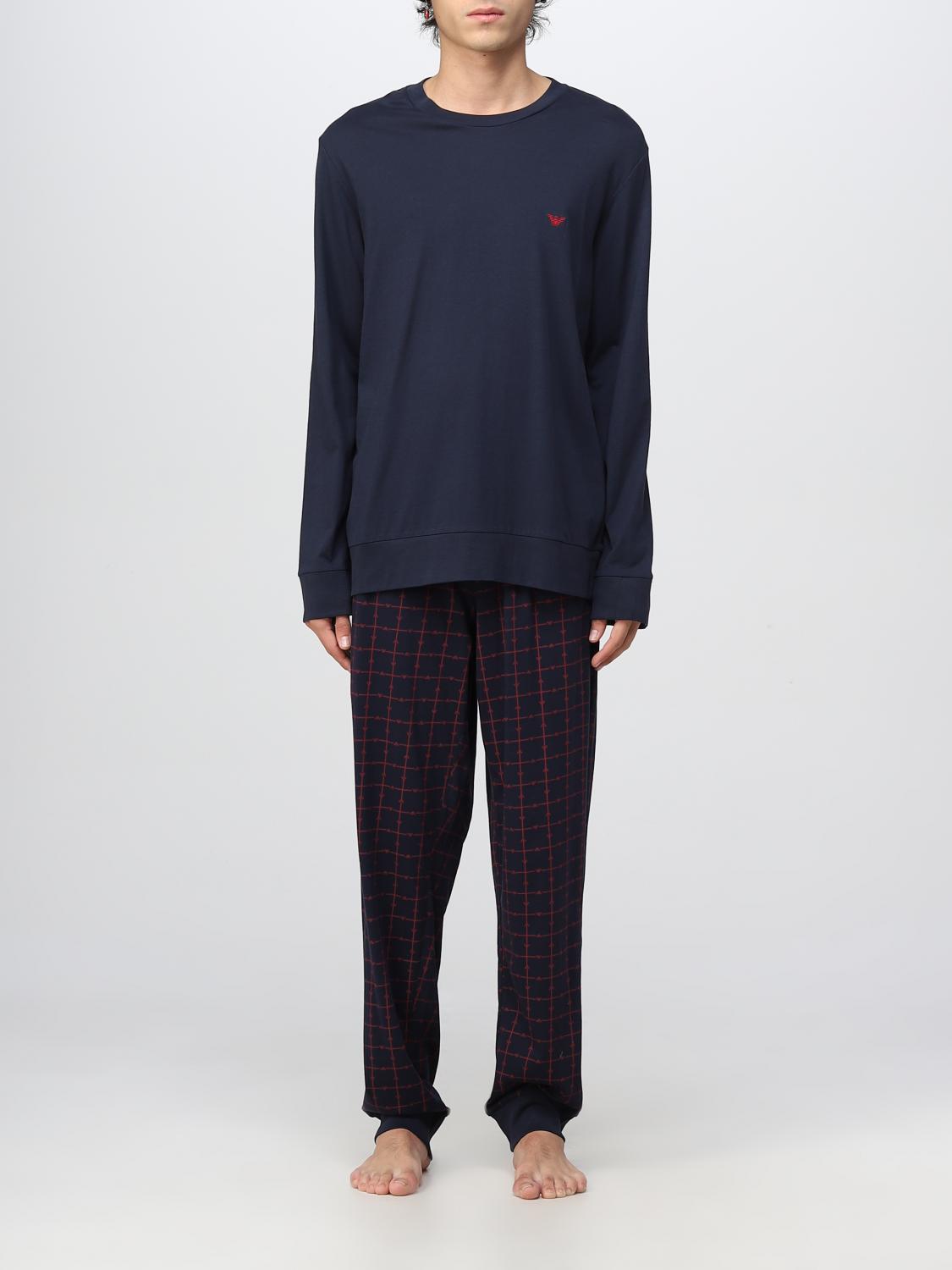EMPORIO ARMANI: Pyjamas homme Bleu Pyjamas Emporio Armani