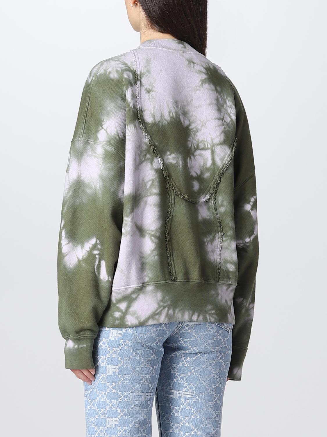 OFF-WHITE FELPA: Felpa Off-White tie dye, Militare - Img 3