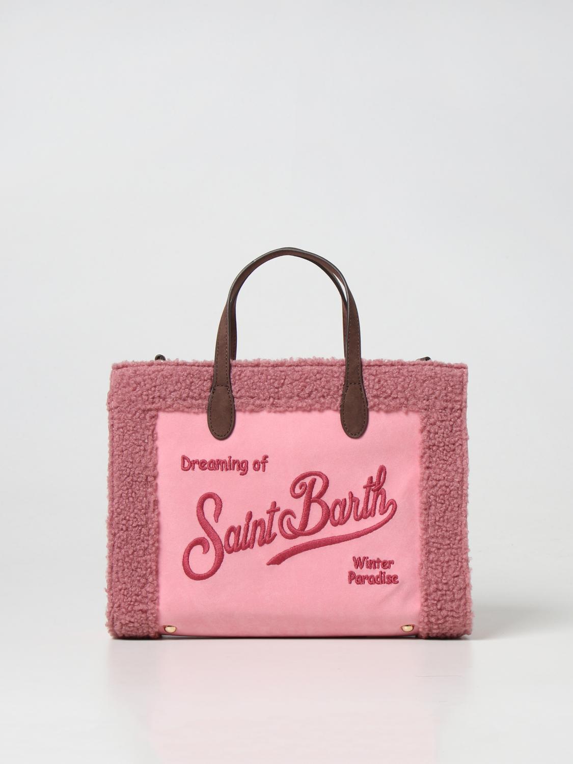 Sac à Main MC2 Saint Barth édition Limitée - Grand Modèle Rayures Blanches Et Roses, Neuf Avec étiquettes