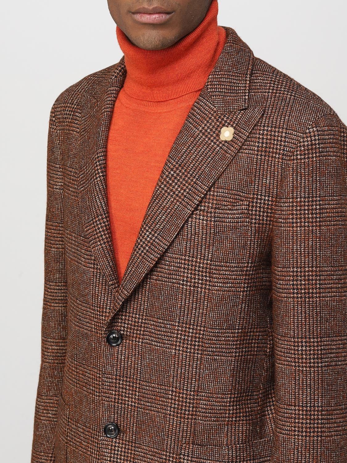 LARDINI JACKET: Jacket men Lardini, Brown - Img 4