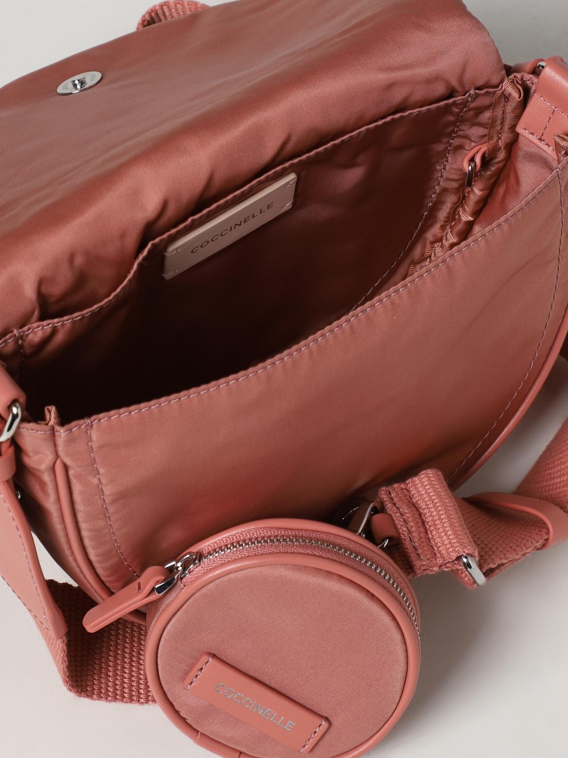 COCCINELLE BORSA A TRACOLLA: Borsa Blaire Coccinelle in nylon matelassè, Rosa - Img 3
