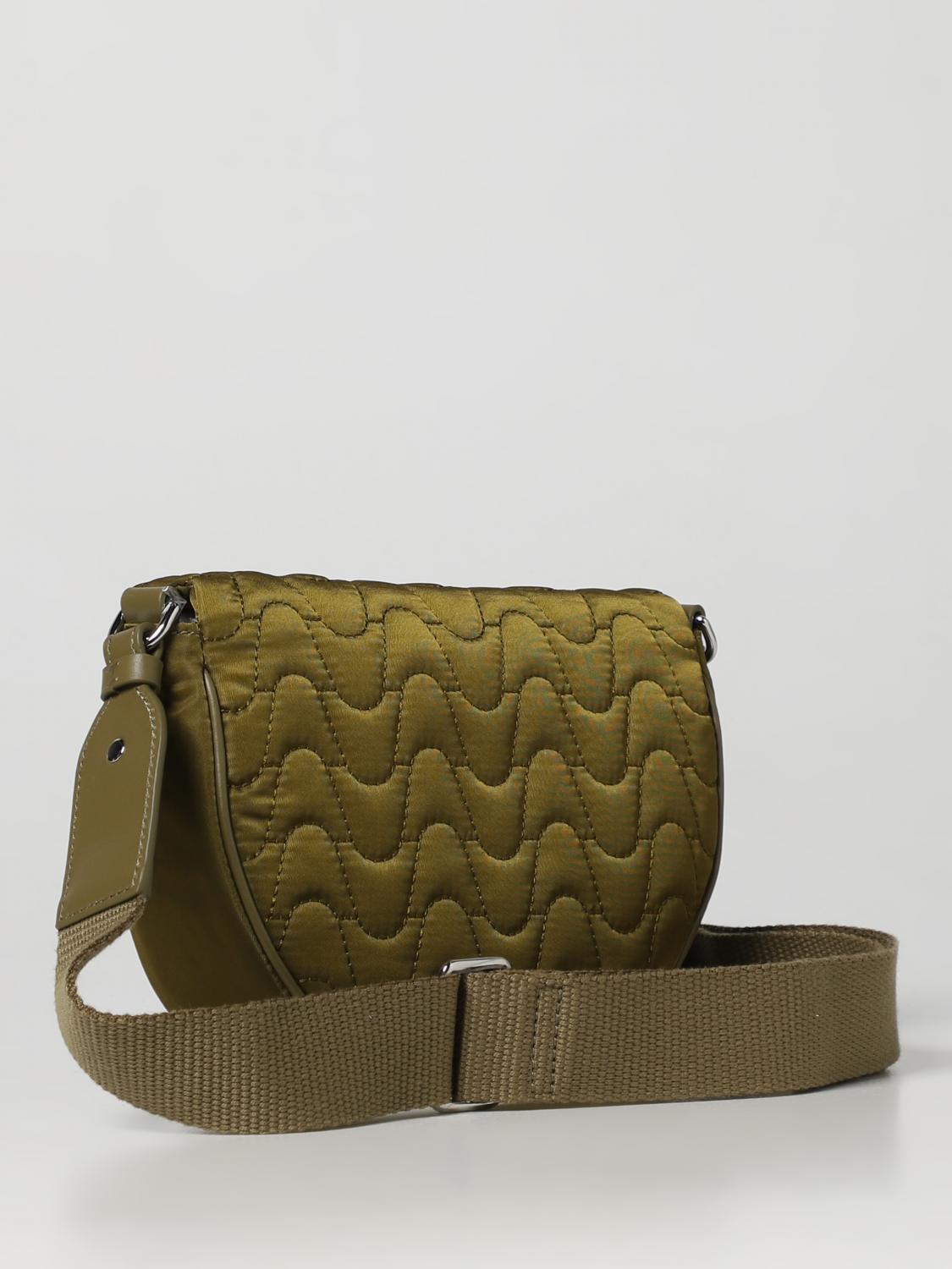 COCCINELLE BORSA A TRACOLLA: Borsa Blaire Coccinelle in nylon matelassè, Oliva - Img 2