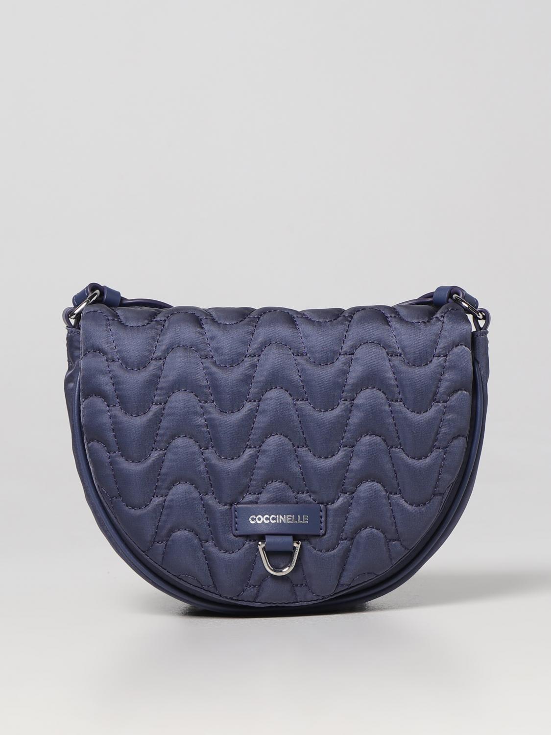 COCCINELLE BORSA A TRACOLLA: Borsa Blaire Coccinelle in nylon matelassè, Mirtillo - Img 1