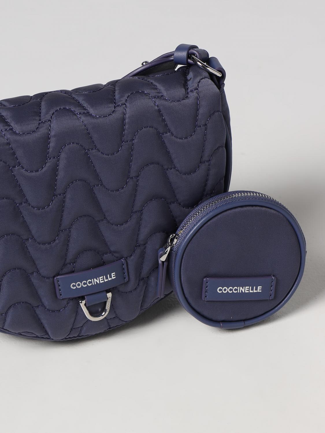 COCCINELLE BORSA A TRACOLLA: Borsa Blaire Coccinelle in nylon matelassè, Mirtillo - Img 3