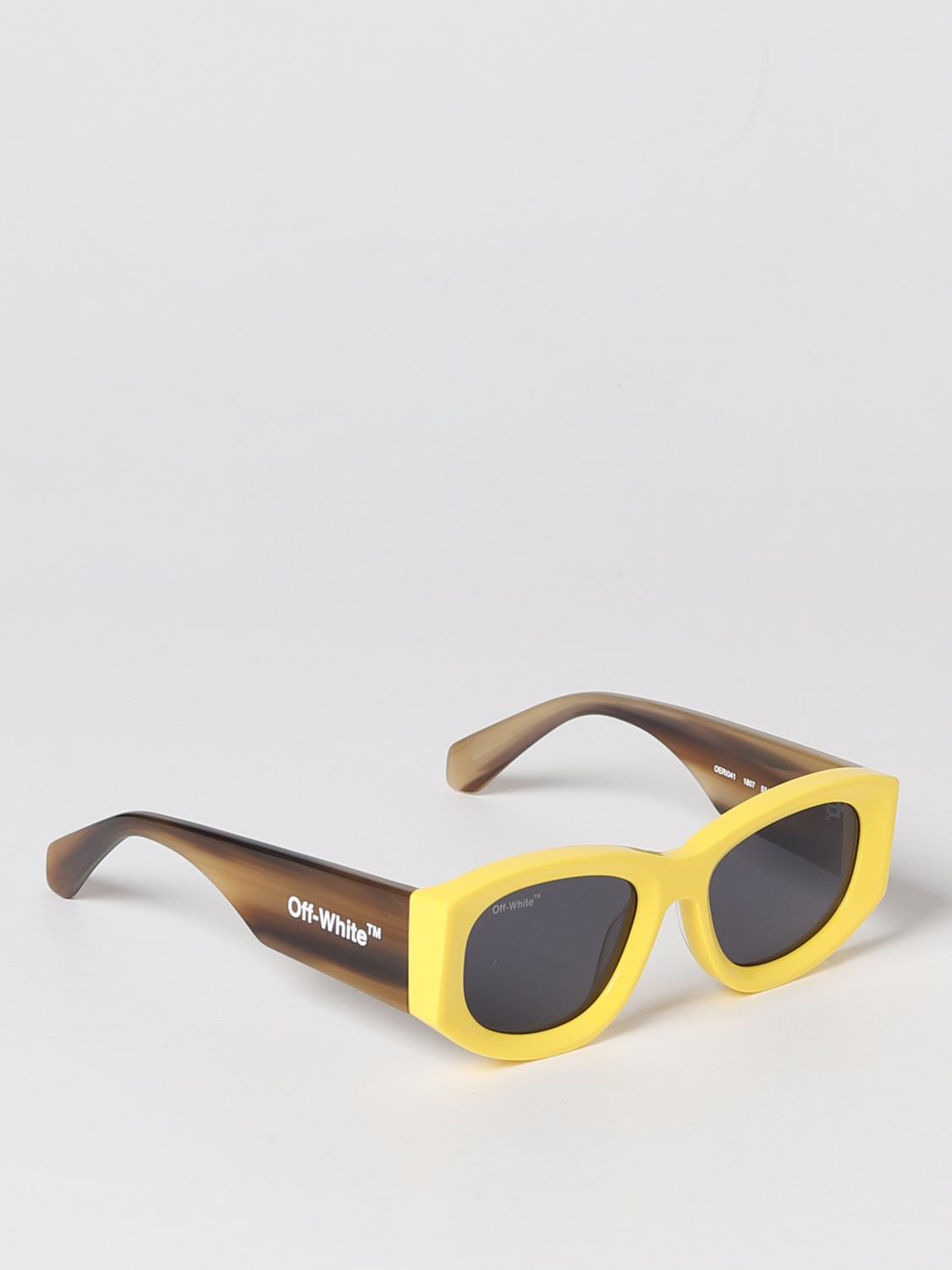 OFF-WHITE OCCHIALI DA SOLE: Occhiali da sole Joan Off-White in acetato, Giallo - Img 1