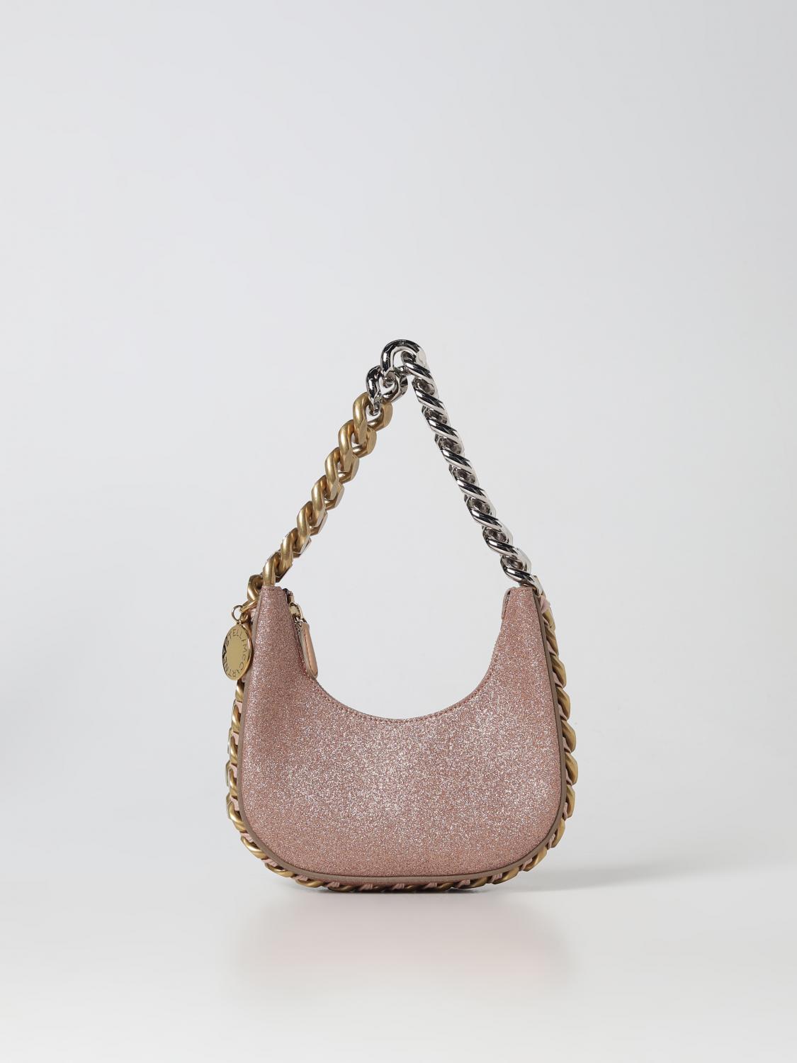 Stella McCartney bag in synthetic leather and glitter - Blush Pink
