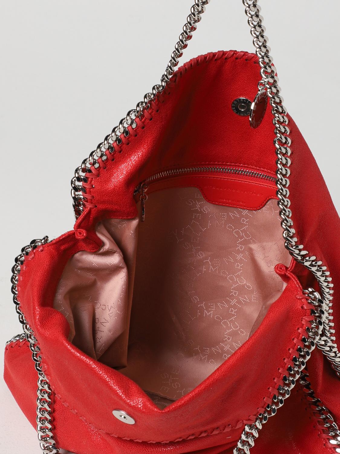 STELLA MCCARTNEY BORSA TOTE: Borsa Tote Falabella Stella McCartney in pelle sintetica, Rosso - Img 4