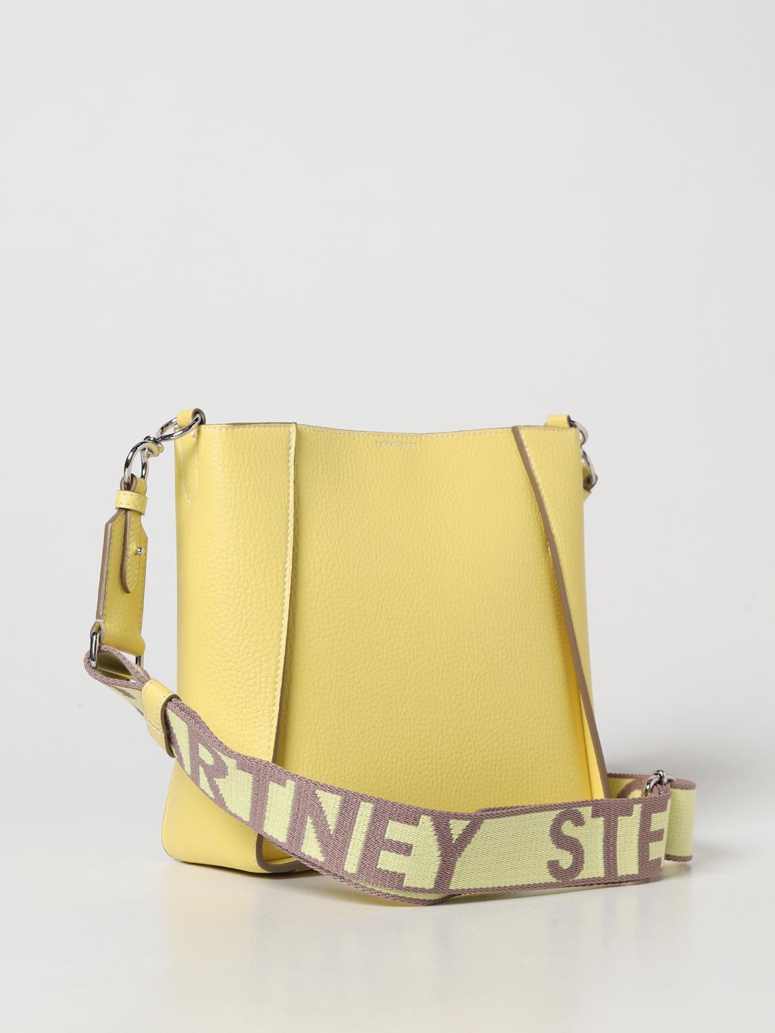 STELLA MCCARTNEY BORSA A TRACOLLA: Borsa Stella McCartney in pelle sintetica martellata, Giallo - Img 2
