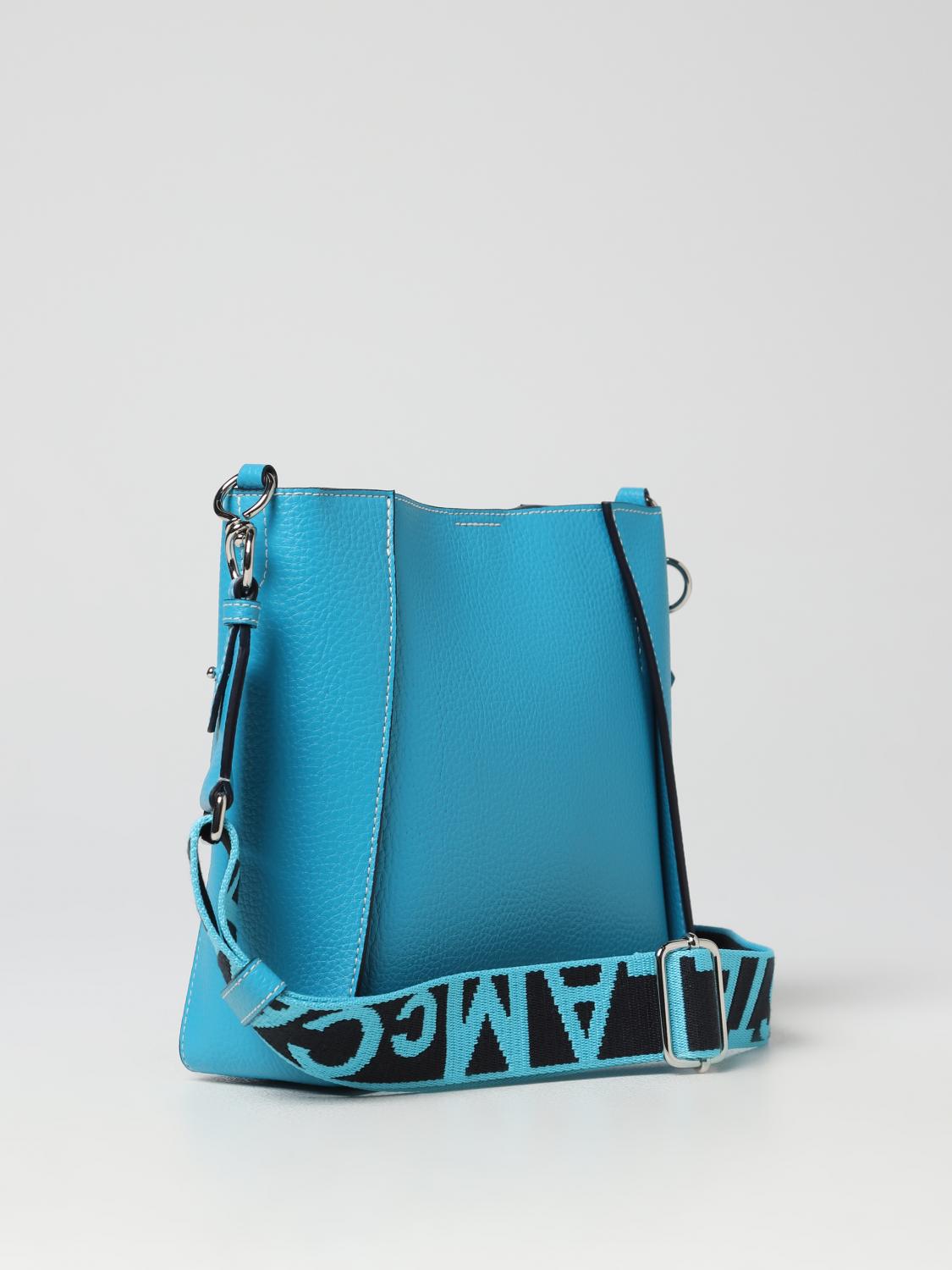 STELLA MCCARTNEY BORSA A TRACOLLA: Borsa Stella McCartney in pelle sintetica martellata, Blue - Img 2