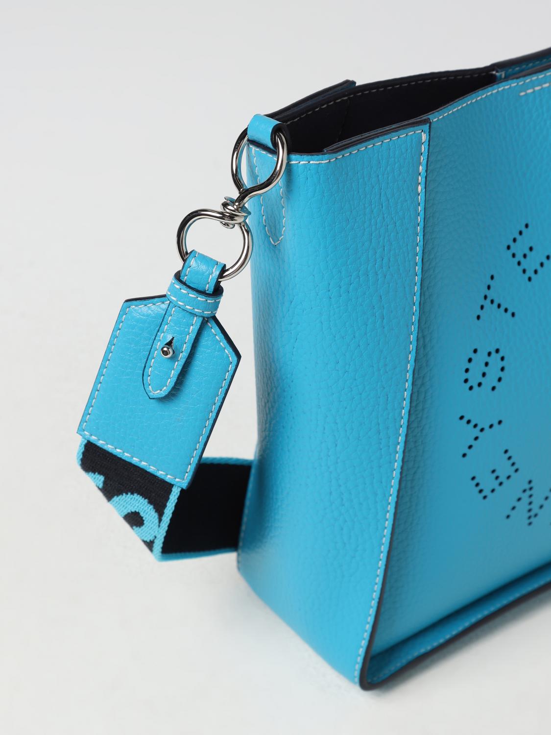 STELLA MCCARTNEY BORSA A TRACOLLA: Borsa Stella McCartney in pelle sintetica martellata, Blue - Img 3