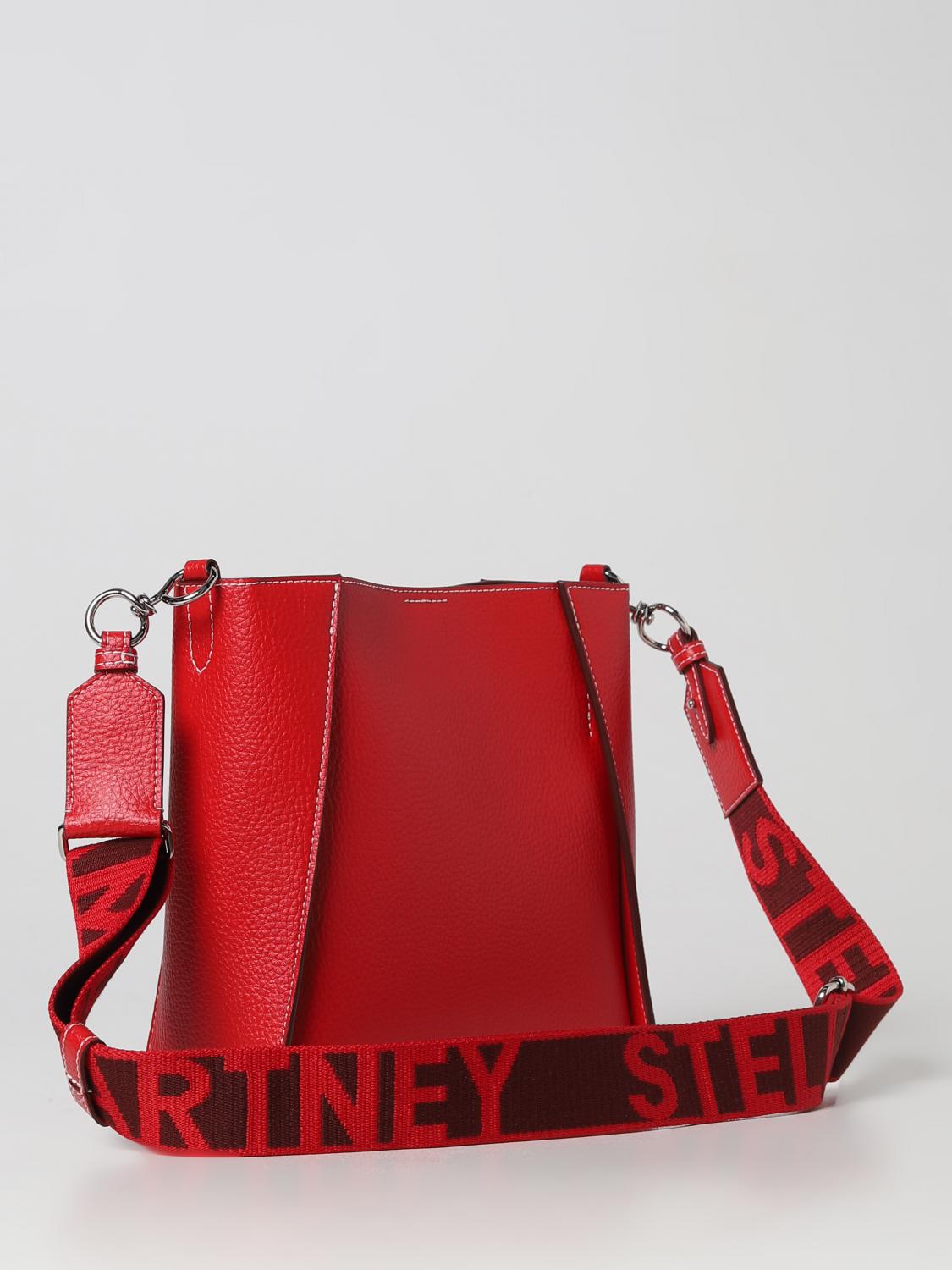 STELLA MCCARTNEY BORSA A TRACOLLA: Borsa Stella McCartney in pelle sintetica martellata, Rosso - Img 2