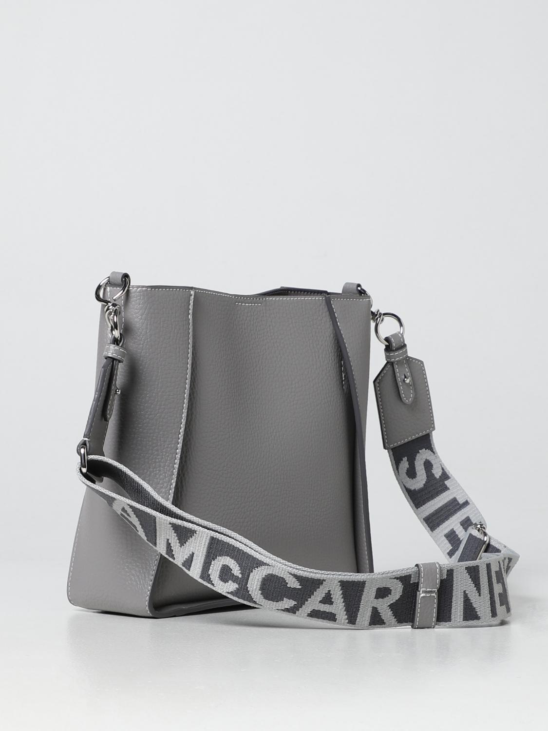 STELLA MCCARTNEY BORSA A TRACOLLA: Borsa Stella McCartney in pelle sintetica martellata, Fumo - Img 2