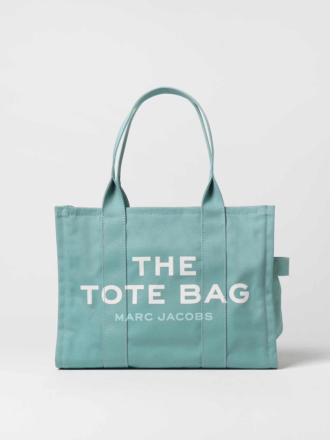 MARC JACOBS BORSA TOTE: Borsa The Large Tote Bag Marc Jacobs in canvas di cotone , Verde - Img 1