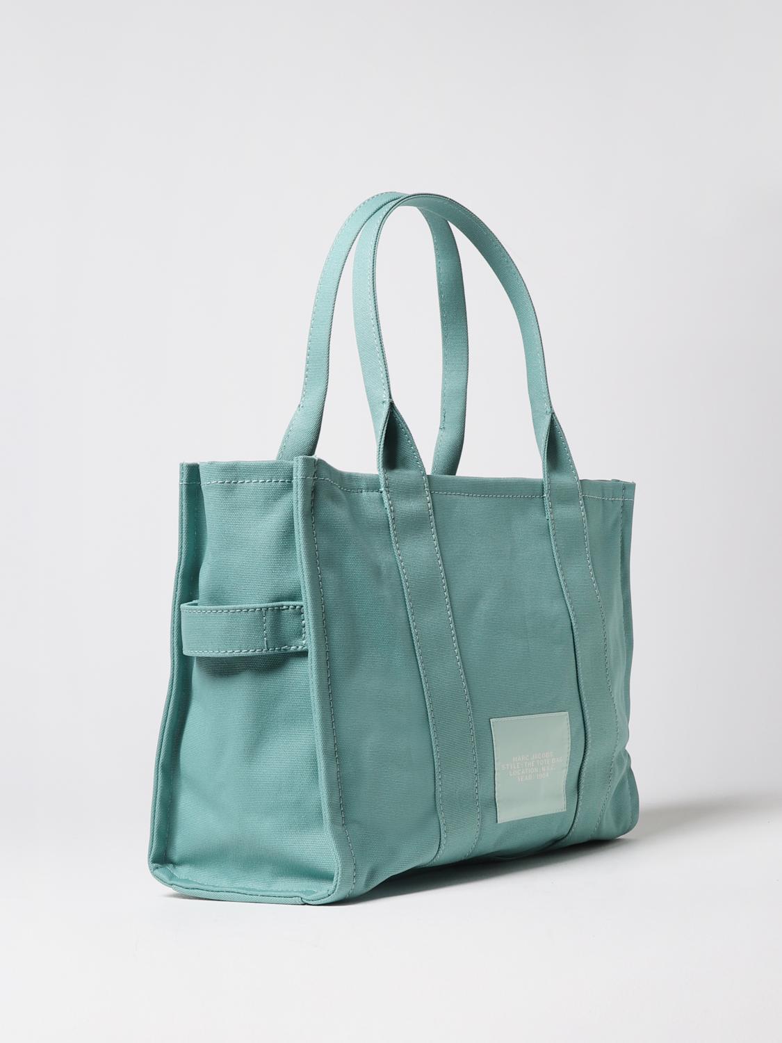 MARC JACOBS BORSA TOTE: Borsa The Large Tote Bag Marc Jacobs in canvas di cotone , Verde - Img 2