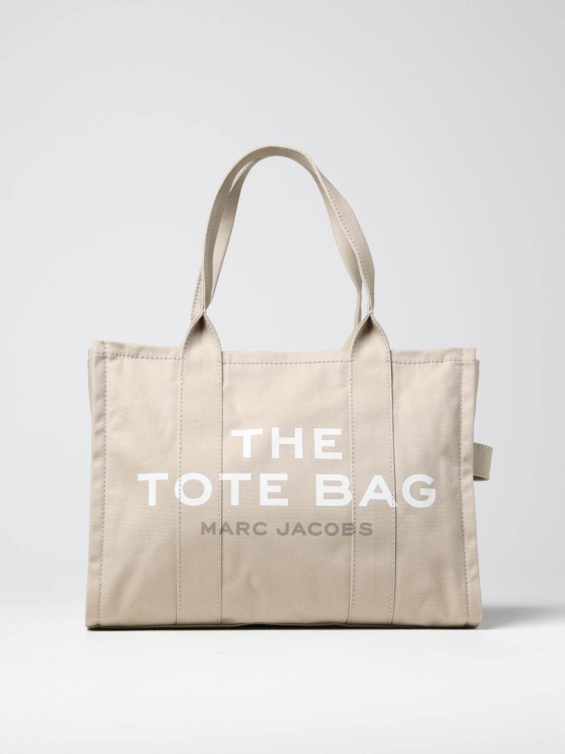 MARC JACOBS BORSA TOTE: Borsa The Large Tote Bag Marc Jacobs in canvas di cotone , Beige - Img 1