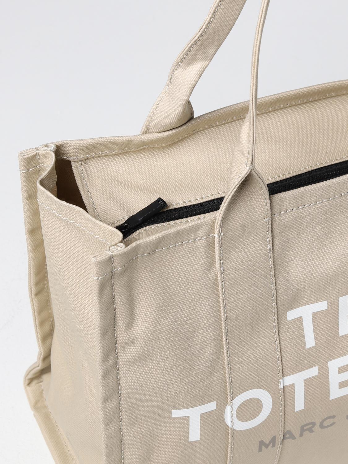 MARC JACOBS BORSA TOTE: Borsa The Large Tote Bag Marc Jacobs in canvas di cotone , Beige - Img 3