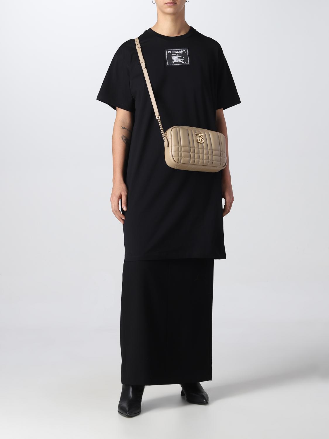 BURBERRY BORSA A TRACOLLA: Borsa Lola Burberry in nappa trapuntata, Beige - Img 2