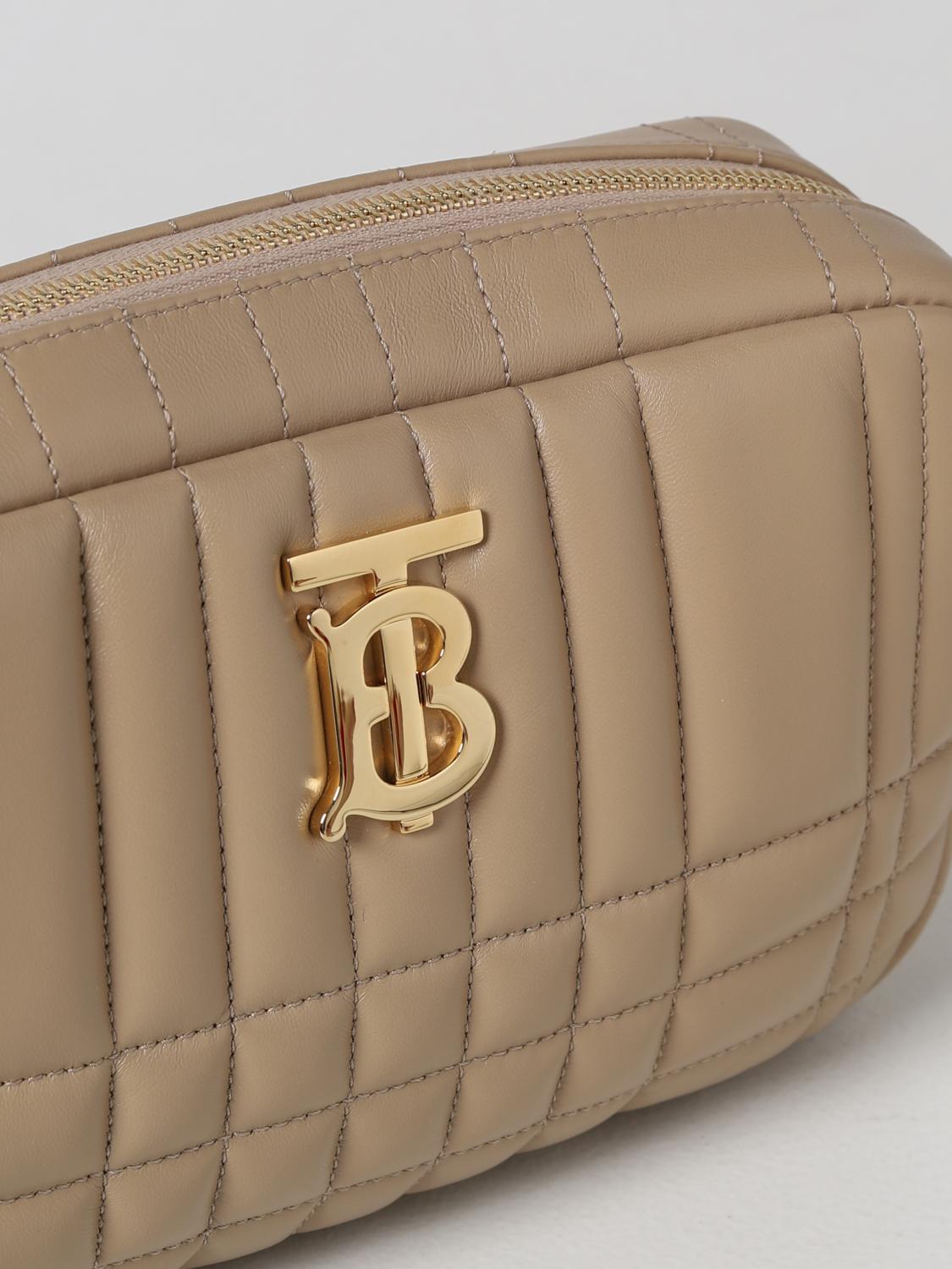 BURBERRY BORSA A TRACOLLA: Borsa Lola Burberry in nappa trapuntata, Beige - Img 4
