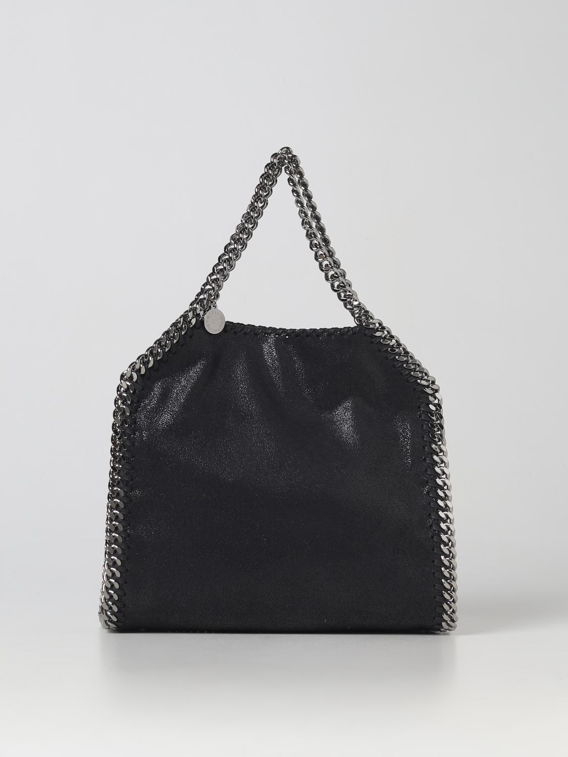STELLA MCCARTNEY BORSA A MANO: Borsa Falabella Stella McCartney in pelle sintetica bottalata, Nero - Img 1