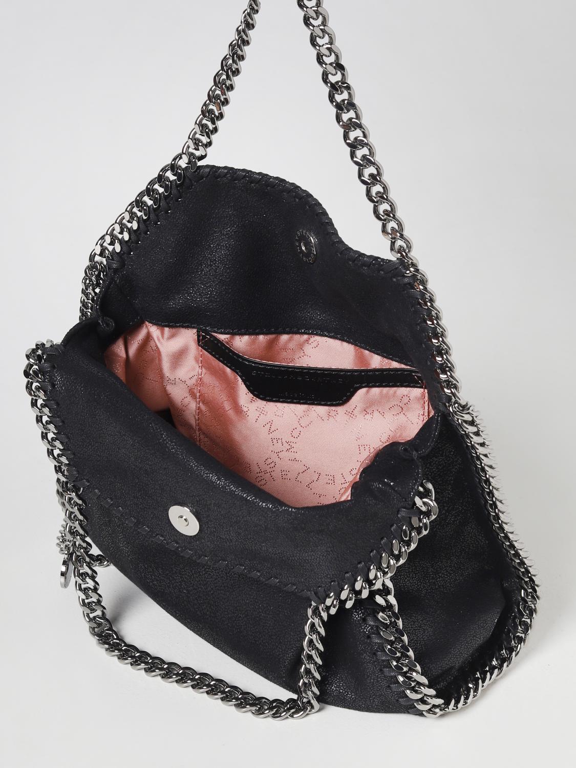 STELLA MCCARTNEY BORSA A MANO: Borsa Falabella Stella McCartney in pelle sintetica bottalata, Nero - Img 4