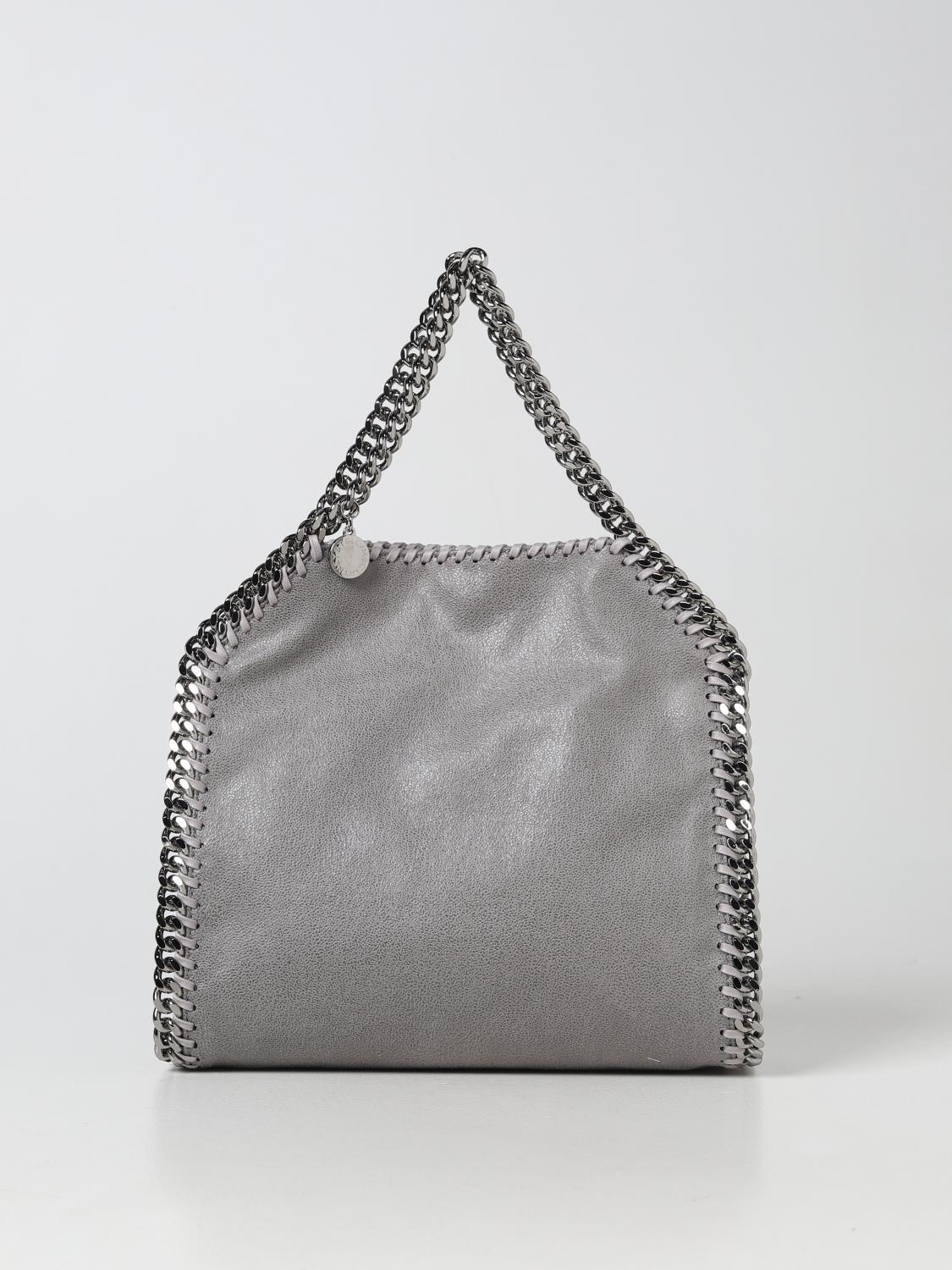 STELLA MCCARTNEY BORSA A MANO: Borsa Falabella Stella McCartney in pelle sintetica bottalata, Grigio - Img 1