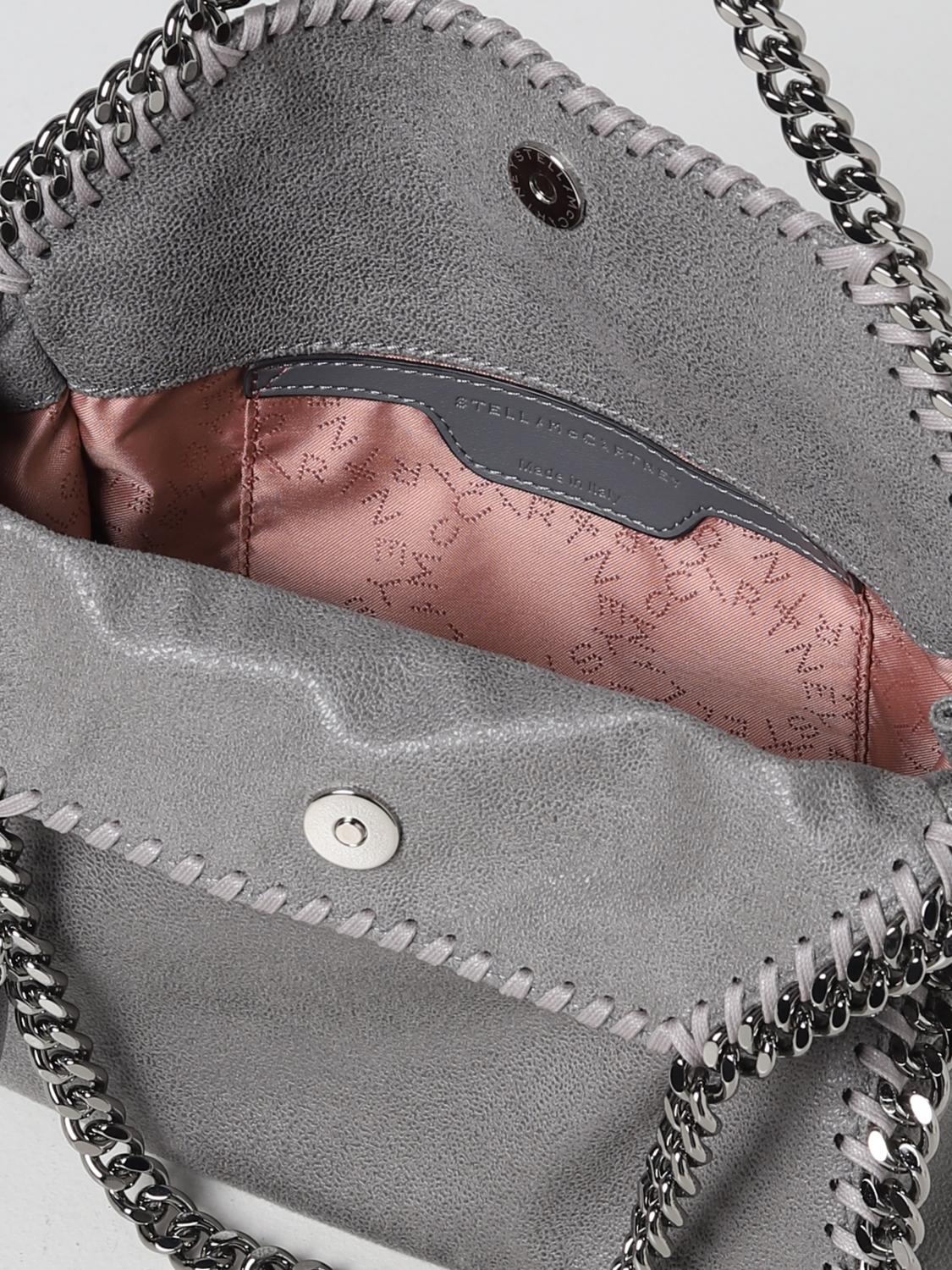STELLA MCCARTNEY BORSA A MANO: Borsa Falabella Stella McCartney in pelle sintetica bottalata, Grigio - Img 4