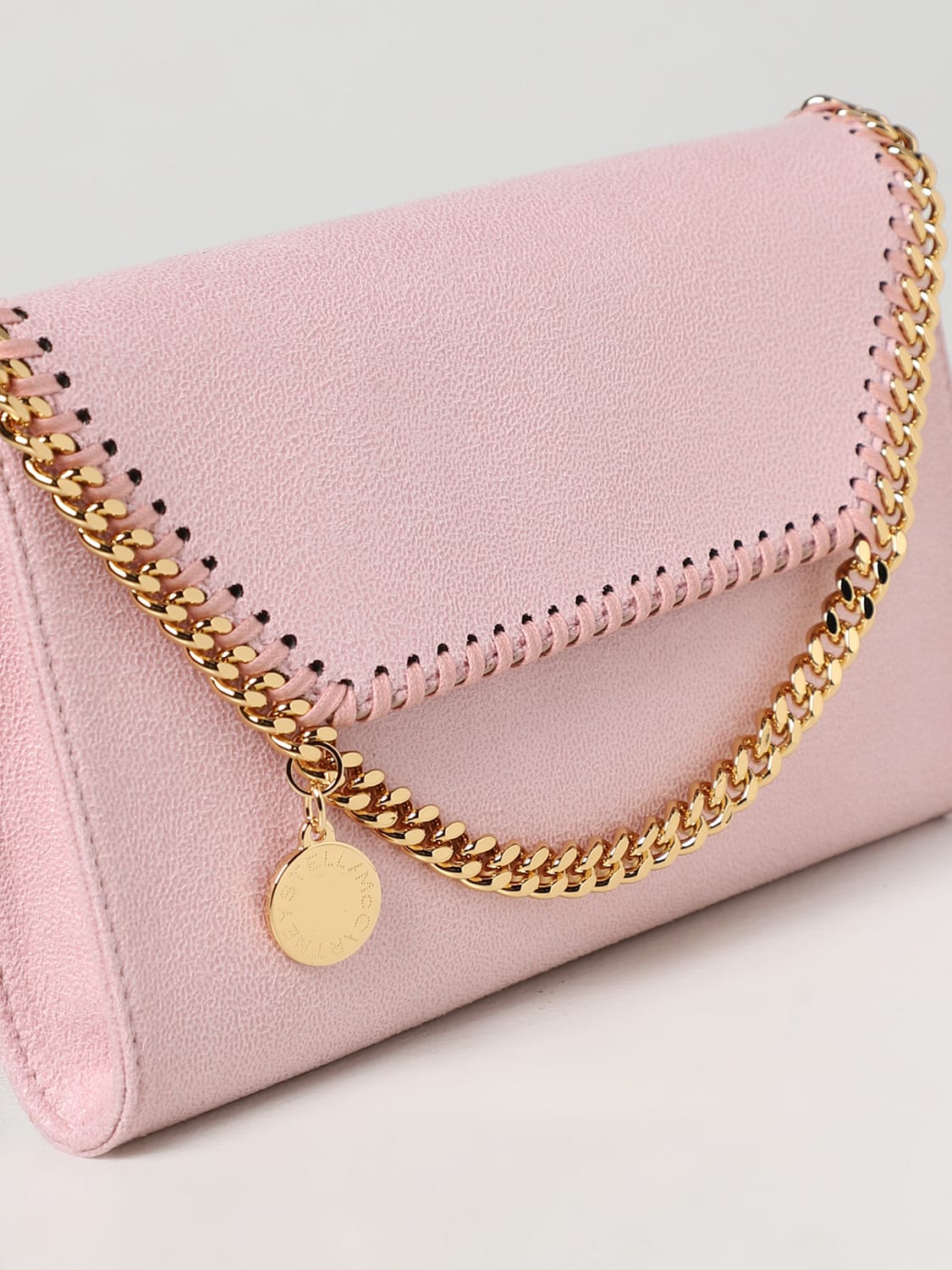 STELLA MCCARTNEY BORSA MINI: Borsa Mini Falabella Stella McCartney in pelle sintetica cracklè, Nudo - Img 3