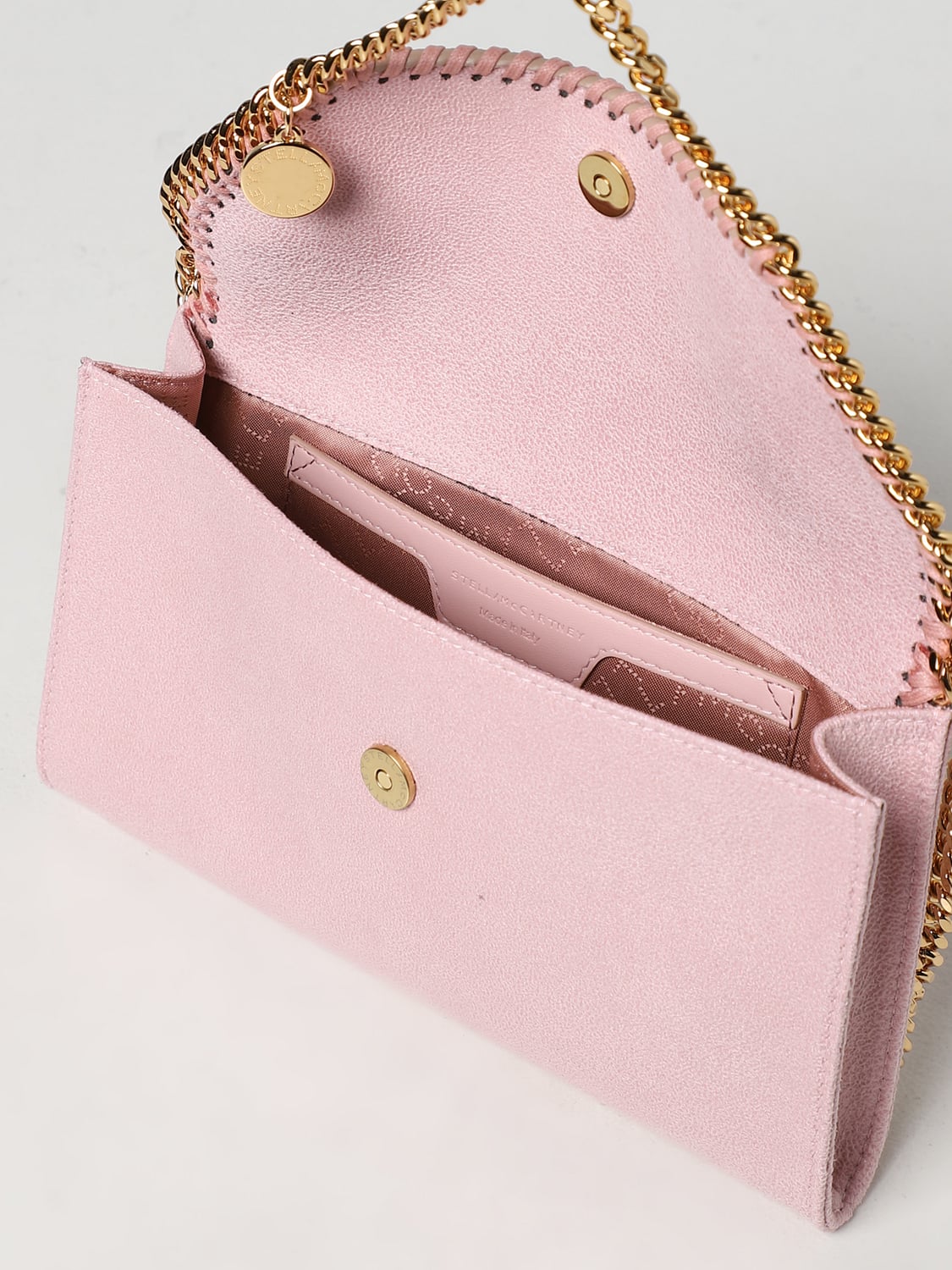 STELLA MCCARTNEY BORSA MINI: Borsa Mini Falabella Stella McCartney in pelle sintetica cracklè, Nudo - Img 4