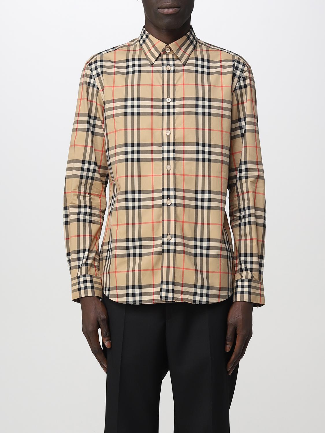 BURBERRY SHIRT: Shirt men Burberry, Beige - Img 1