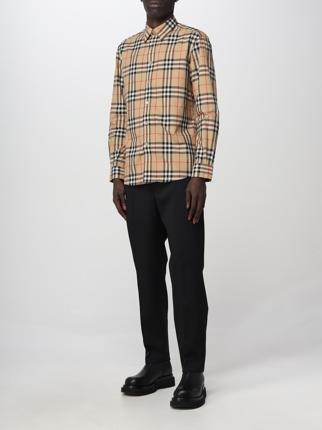 BURBERRY SHIRT: Shirt men Burberry, Beige - Img 2