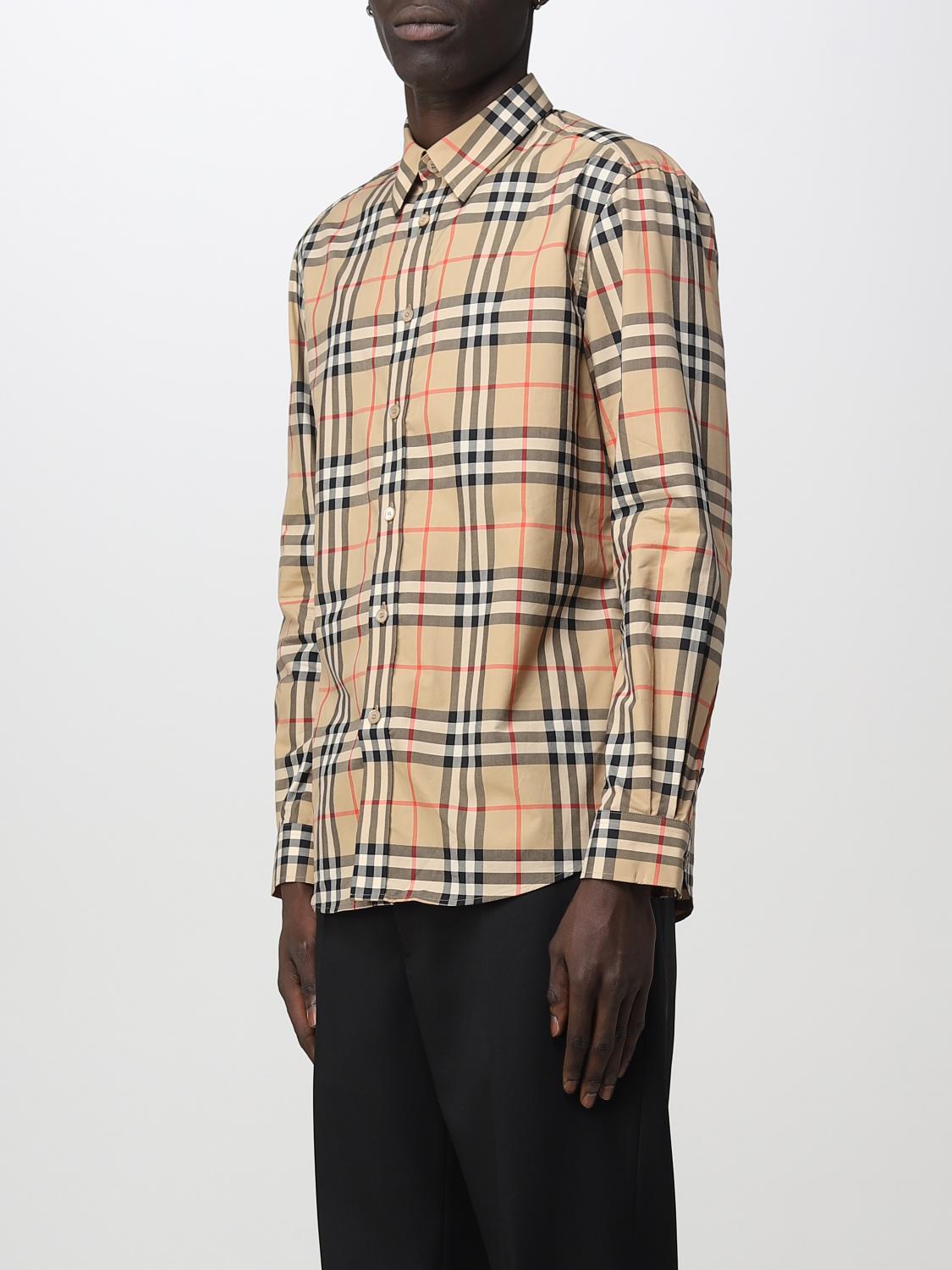 BURBERRY SHIRT: Shirt men Burberry, Beige - Img 4